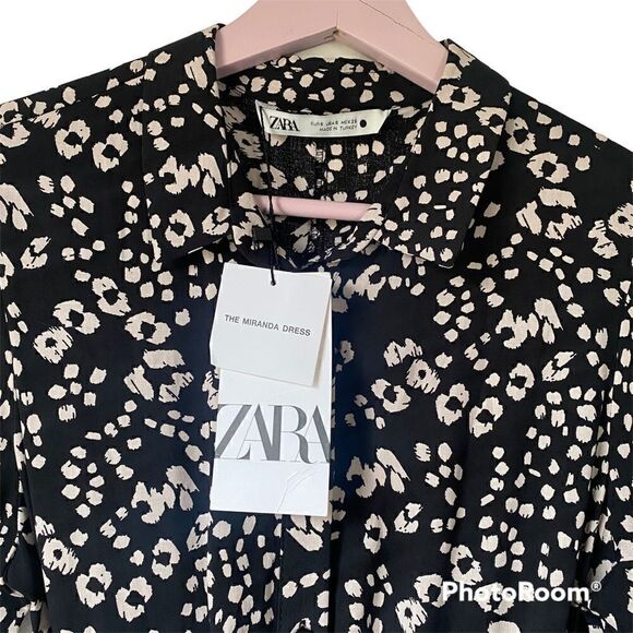 ZARA Cheetah Print Button Down Miranda Dress New - Picture 7 of 13